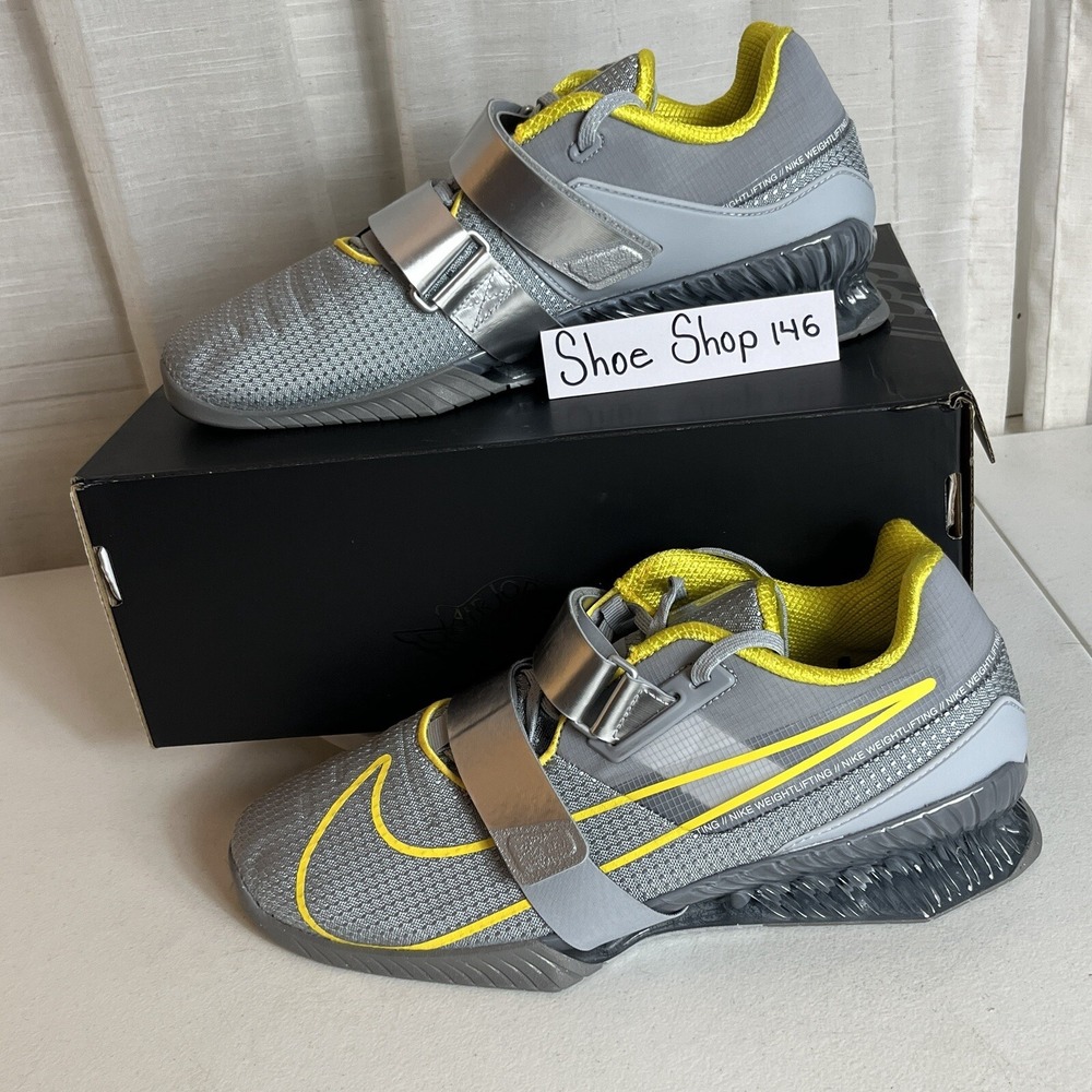 Nike Romaleos 4 Wolf Grey Lightening Weightlifting Training Shoes Men Size 10.5